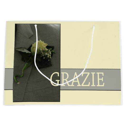 グラツィアラスポサディサブビア結婚式の引き出物 ラージペーパーバッグ (正面)