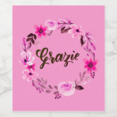 グラツィーリハーサル披露宴ウェディングシャワーギブアウェイ ワインラベル (シングルラベル)