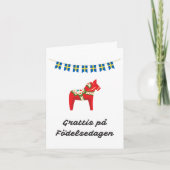 グラティスプエルセダーゲンスウェーデン誕生日 カード (正面)