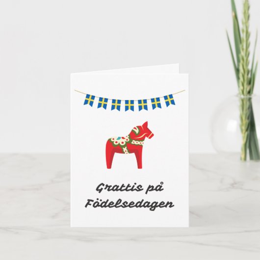 グラティスプエルセダーゲンスウェーデン誕生日 カード (正面)