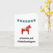 グラティスプエルセダーゲンスウェーデン誕生日 カード (黄色い花)