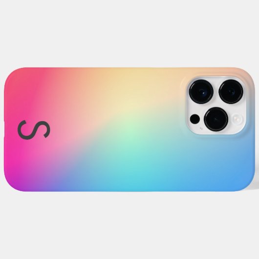 グラデかわいらしカラフルィティカスタムモノグラムモダン Case-Mate iPhoneケース (裏面 (横))