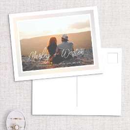 グラデはっきりしたィー縁どトの手書き名と写真の保存 案内ポストカード