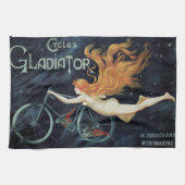 グラディアター サイクル、ヴィンテージ ヴィクトリアン アールヌーヴォー キッチンタオル (横)