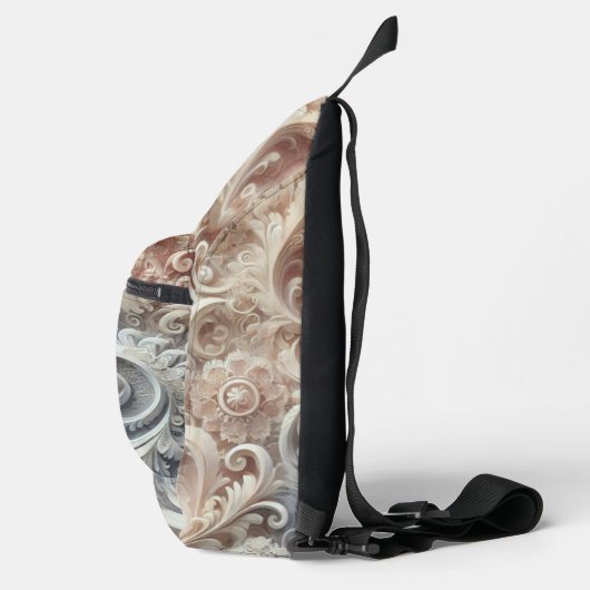 グラディエエレガントントパステルレースパターン中ギフトB スリングバッグ (右)