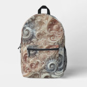 グラディエエレガントントパステルレースパターン中ギフトB プリントバックパック (正面)