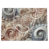 グラディエエレガントントパステルレースパターン中ギフトB ラージペーパーバッグ (正面)