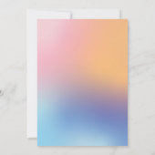 グラディエモダンントオーラレインボーグラードパーティー招待状 招待状 (裏面)