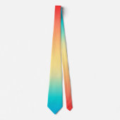 グラディエントグラデーションサンゴ赤面ベージュブルーぼやけソフト ネクタイ (正面)