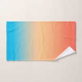 グラディエントグラデーションサンゴ赤面ベージュブルーぼやけソフト バスタオルセット (ハンドタオル)