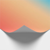 グラディエントグラデーションサンゴ赤面ベージュブルーぼやけソフト ラッピングペーパー (角)