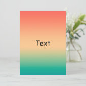 グラディエントグラデーションサンゴ赤面ベージュ緑ソフトブラー 招待状 (スタンド正面)