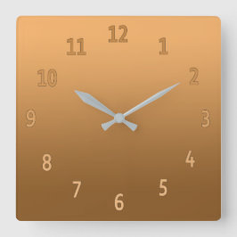 グラディエントシンプルカラフルゴールデン スクエア壁時計