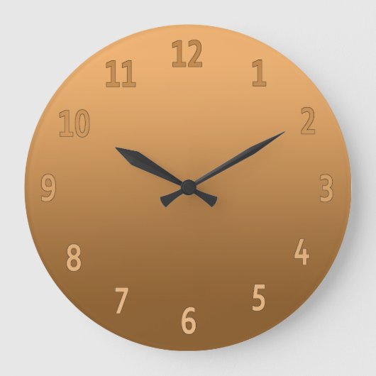 グラディエントシンプルカラフルゴールデン ラージ壁時計 (正面)
