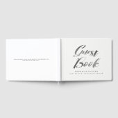 グラディエントシンプルシルバーパーソナライズされたグ結婚レイの ゲストブック (全面)