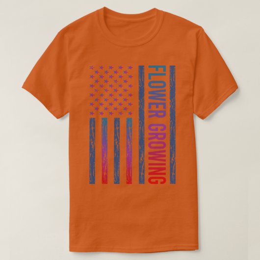 グラディエント旗花生花園芸 Tシャツ (デザイン正面)
