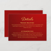 グラディエント暗中国の色結婚の詳細 エンクロージャーカード (正面/裏面)