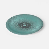 グラディエント緑のシルクのアラビア装飾装飾m ペーパープレート (アングル)