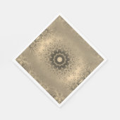 グラディエント茶色のブロンズのシルクのアラビア装飾デコール スタンダードランチョンナプキン (角)