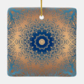 グラディエント茶色のブロンズのシルクのアラビア装飾デコール セラミックオーナメント (裏面)