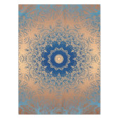 グラディエント茶色のブロンズのシルクのアラビア装飾デコール テーブルクロス (正面)