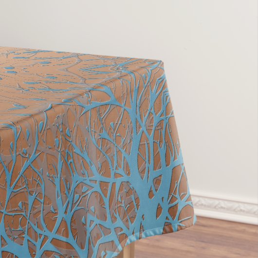 グラディエント茶色のブロンズのシルクのアラビア装飾デコール テーブルクロス (インサイチュ)