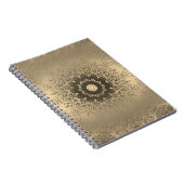 グラディエント茶色のブロンズのシルクのアラビア装飾デコール ノートブック (右側)