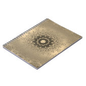 グラディエント茶色のブロンズのシルクのアラビア装飾デコール ノートブック (左側)