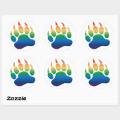 グラディエント虹熊の手/爪 – ステッカー (シート)