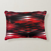 グラディエント赤から黒への資金形成抽象芸術ジグザグ アクセントクッション (正面)