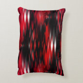 グラディエント赤から黒への資金形成抽象芸術ジグザグ アクセントクッション (裏面(縦))