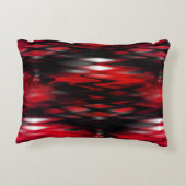 グラディエント赤から黒への資金形成抽象芸術ジグザグ アクセントクッション (裏面)