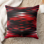 グラディエント赤から黒への資金形成抽象芸術ジグザグ クッション (ブランケット)