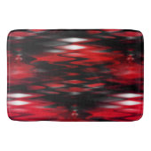 グラディエント赤から黒への資金形成抽象芸術ジグザグ バスマット (正面)