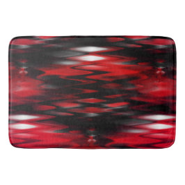 グラディエント赤から黒への資金形成抽象芸術ジグザグ バスマット