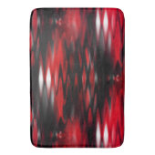 グラディエント赤から黒への資金形成抽象芸術ジグザグ バスマット (正面縦)