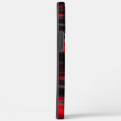 グラディエント赤から黒への資金形成抽象芸術ジグザグ Case-Mate iPhoneケース (裏面 / 右)