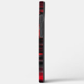 グラディエント赤から黒への資金形成抽象芸術ジグザグ Case-Mate iPhoneケース (裏面 / 左)