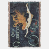 グラディエーターサイクル、ヴィンテージビクトリアンアールヌーボー スローブランケット (正面縦)