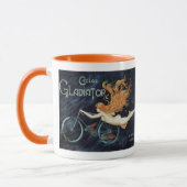 グラディエーターサイクル、ヴィンテージビクトリアンアールヌーボー マグカップ (左)