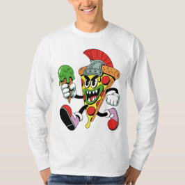 グラディエーターピザスライスイタリアンブレインロットメンズ Tシャツ