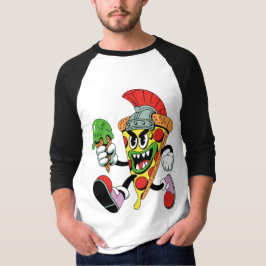 グラディエーターピザスライスイタリアンブレインロットメンズ Tシャツ