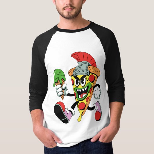 グラディエーターピザスライスイタリアンブレインロットメンズ Tシャツ (正面)