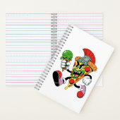 グラディエーターピザスライスイタリアンブレインロット ノートブック (内側)