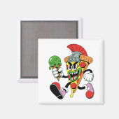 グラディエーターピザスライスイタリアンブレインロット マグネット (正面/裏面)