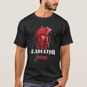 グラディエーターモードスパルタンヘルメット赤いトレーニングモチベーション Tシャツ