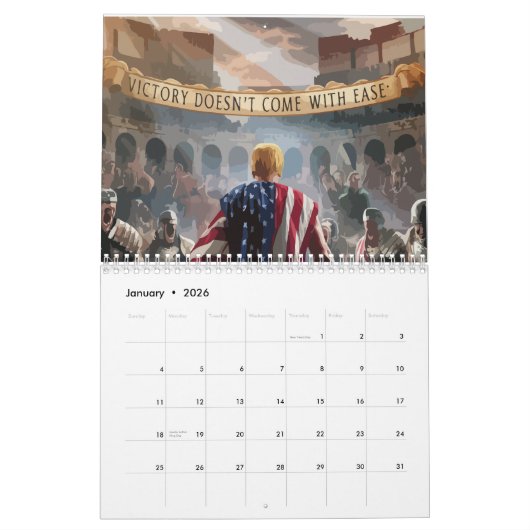 「グラディエーター・カレンダーを切り詰める」 カレンダー (1月 2026)