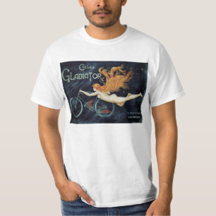 グラディエーター・サイクル アール・ヌーヴォー ビクトリアン ヴィンテージ Tシャツ