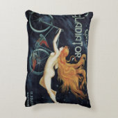 グラディエーター サイクル、ヴィンテージ ヴィクトリアン アールヌーヴォー アクセントクッション (裏面(縦))