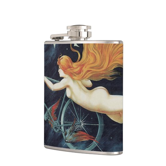 グラディエーター サイクル、ヴィンテージ ヴィクトリアン アールヌーヴォー フラスク (左)